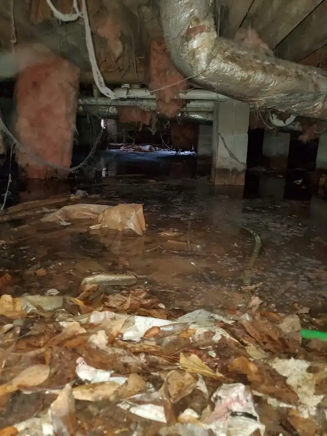 Crawl space flood assessment for Commercial Water Damage Restoration in Walnut Park