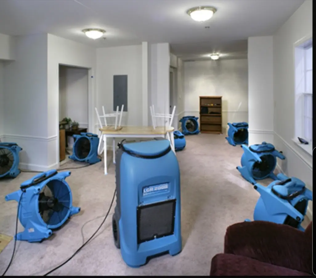 Air movers and dehumidifier setup for Water Extraction & Removal in Walnut Park